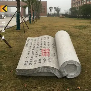 厂家现货校园书本石雕 公园石雕书籍 公园书本石雕
