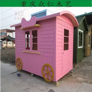 万盛防腐木别墅保安亭木制岗亭设计 江津防腐木移动景区售货亭移动售票亭批发 众仁木艺