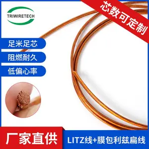 0.071*1435膜包自粘利兹扁线Litz漆包线多股线2UEW-H NEWind直供