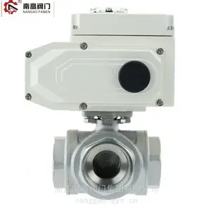 不锈钢材质三通式内螺纹球阀Q914F-25P 常温换向阀