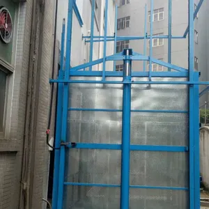 5吨直顶式升降台不带链条轨道式液压升降机定做坪地提升机