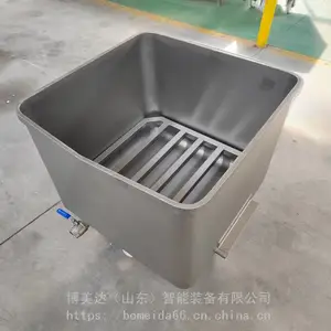 200L不锈钢桶车肉腌制车滚揉机配套肉料车提升机专用桶车