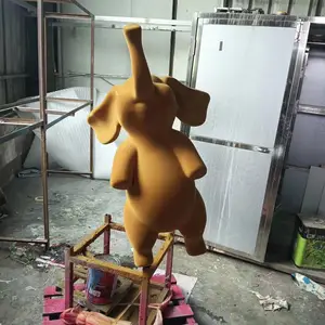 玻璃钢树脂静电植绒卡通工艺品雕塑