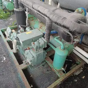 旧中央空调回收 二手120匹螺杆水冷冷水机组收购 精品价优
