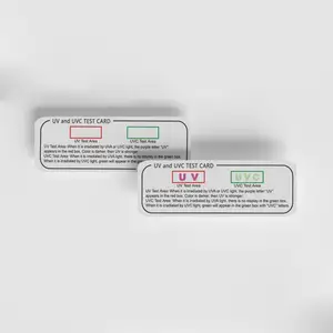 led紫外线消毒灯测试卡UV+UVC杀茵消毒灯紫外线强弱测试卡片