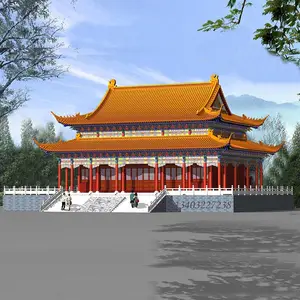 若艺配套供应 农村家族仿古宗祠 仿古祠堂 水泥仿古祠堂