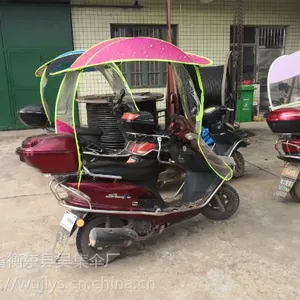 新款电动车雨棚防晒防雨电瓶车挡雨雨棚三轮车遮雨蓬摩托车遮阳伞