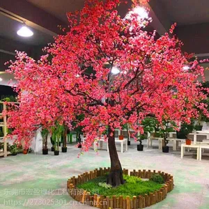 仿真红枫树枫叶树造型树定做假红枫酒店商场景观树装饰大型红枫树