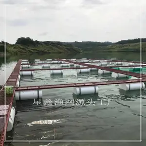 养鱼设备集中配送,水上养殖网箱,养鱼囤鱼钢架平台网箱