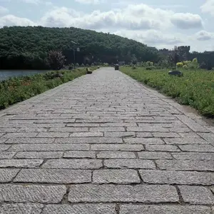 地面石材 复古仿古建筑 石屹错缝拼接青石板 碎拼毛石