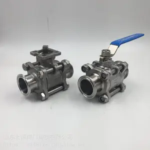 不锈钢304材质316L快装球阀卫生级阀门Q81F三片式卡箍球阀
