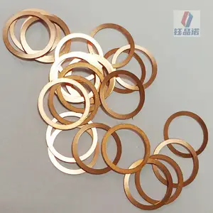 紫铜连接垫片 T2铜合金垫圈 薄调整插片 非标定制 0.05/0.1/0.2/0.5/1.0mm