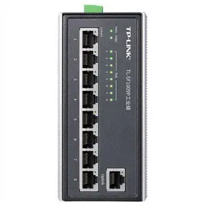 TP-LINK TL-SF1009P工业级 9口百兆PoE交换机宽电压 供电120W导轨