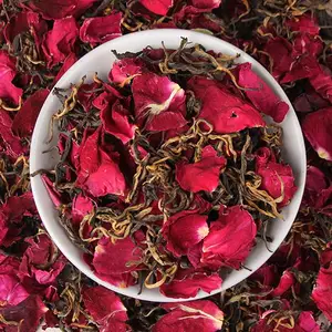 500克滇红茶特色玫瑰红茶 冻干墨红+金芽红茶玫瑰浓香茶调味茶批发