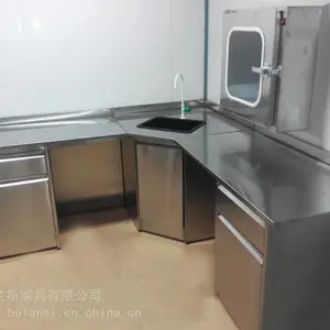 304不绣钢洁净室工作台边台中央台操作台耐酸碱耐高温耐腐蚀支持定制北京