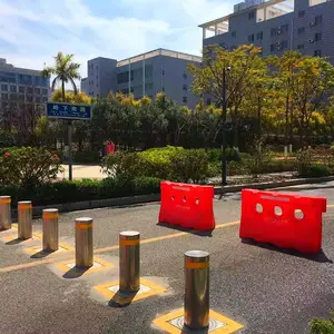 成德 小区防撞隔离桩 警示立柱升降柱 远程遥控液压挡车柱