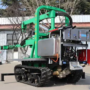 柴油液压高频振动摇树机 撑伞摘果机 小型手扶履带下果机 果树采摘机