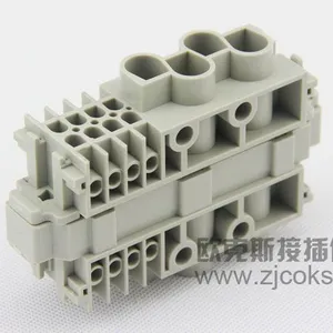 重载连接器厂家矩形插座航空插头HK-4/8-M/F 80A 12针孔