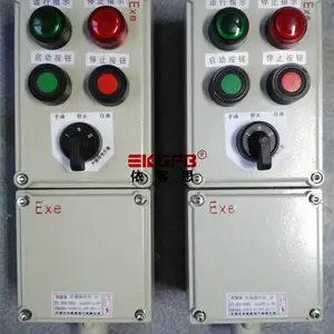 BZC51二钮二灯一开关远程现场就地手自动按钮箱依客思防爆操作柱