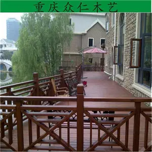 内江户外樟子松地板 防腐木弧形花架 防腐木栏杆批发 众仁木艺