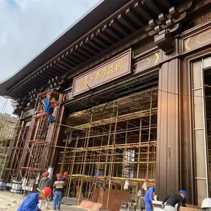 售楼部钢结构门楼连廊 不锈钢景观大门门头装饰工程承接