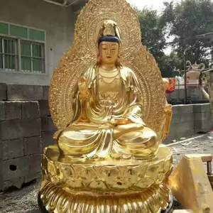 2.2米送子观音坐像，彩绘佛像送子观音