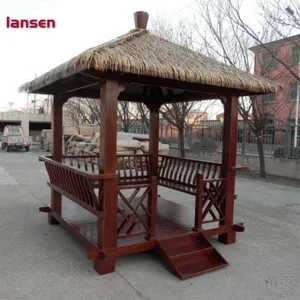 防腐木凉亭一般 四角凉亭 长廊凉亭 古风凉亭 防腐木景观工程
