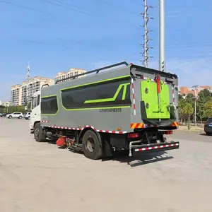 东风6方洗扫车 国六排放,具备前冲后洒喷雾降尘功能