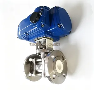 耐磨V型电动陶瓷球阀 VQ941TC-10C VQ941TC-16C DN65 电动陶瓷球阀