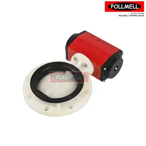北麦阀门 D671X-10U气动UPVC塑料蝶阀 对夹 PP PVDF 耐腐蚀 盐酸