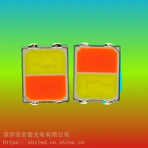2835黄白双色温灯珠 2835双色贴片led灯珠