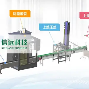 山东桶装液体水溶肥全自动灌装机组 适用于方口桶圆口桶桶形灌装
