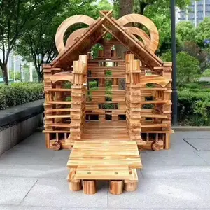 幼儿园游戏户外玩具大型碳化积木室内搭建益智玩具建构积木