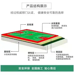 鑫威 硅pu塑胶篮球场 网球场塑胶地面 羽毛球场地坪漆施工