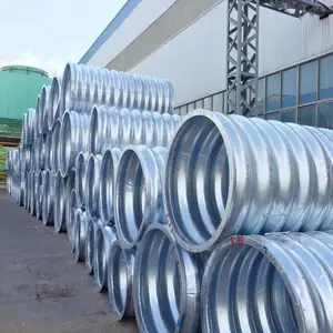桥梁隧道预埋式管涵大口径钢波纹管涵金属波纹钢管路基下钢排污管