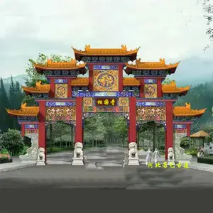 山西忻州古建牌楼 太原村牌坊 长治农村牌楼 修建团队 河北若艺