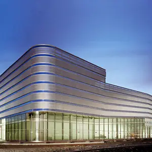 亮银色金属质感铝单板 定制考普乐喷涂铝板 造型屋面外墙铝板