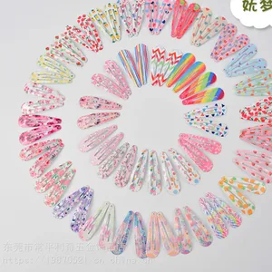 厂家直销欧美新款印花bb夹烤漆水滴发夹儿童发饰发卡