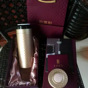 西安活瓷养生杯 代理乾唐轩牌手柄鎏金办公杯销售