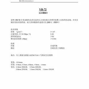 美国Interface因特费斯VB-72 变速箱阀体无石棉密封垫片