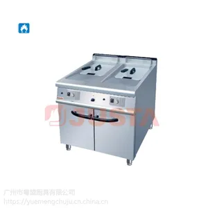 佳斯特ZH-RC-2双缸双筛燃气炸炉连柜座