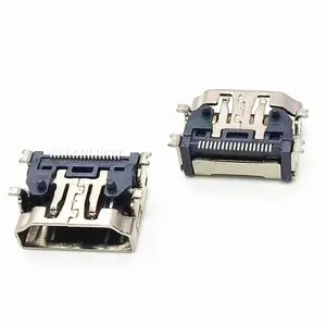 HDMI ����ȫ��ʽĸ�� 19PIN A�� 90�� �Ľ����� ����SMT ����