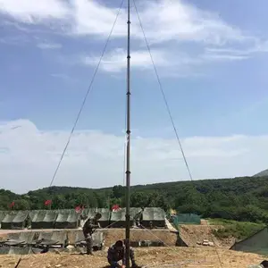 20米快装式升降避雷针 落地式便携伸缩杆野外移动