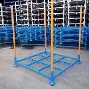 定做镀锌烤漆铁卡板 圆管方管抽插式堆垛货架 堆垛稳定安全