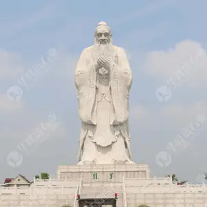 校园摆放孔子石雕像的意义|石雕老子像|花岗岩古代名人石像