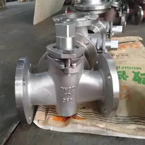 直通旋塞阀X43F-16RL DN250蜗轮手动法兰衬氟旋塞阀 法兰管道旋塞阀