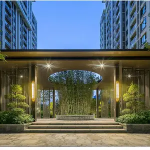 上顺雕塑 金属廊架不锈钢雕塑 大型景观工程园林 广场异形景亭不锈钢廊架