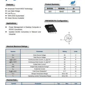 Fet东沅 FKBA3002 单N沟道MOSFET 可提供技术支持