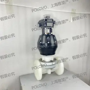 POLOVO气动隔膜阀,半导体超纯流体输送用气动隔膜阀,耐强酸强碱隔膜阀,不易卡堵隔膜阀