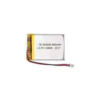 天勤新能源供应聚合物 403040 400mAh 学生卡电池 UL CB KC PSE CQC UN 认证